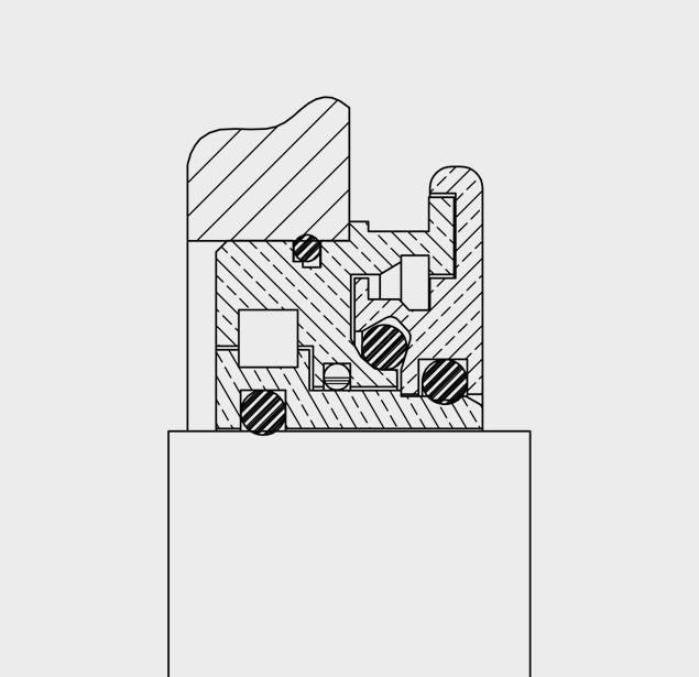 VB45-U Bearing Isolator engineering drawing